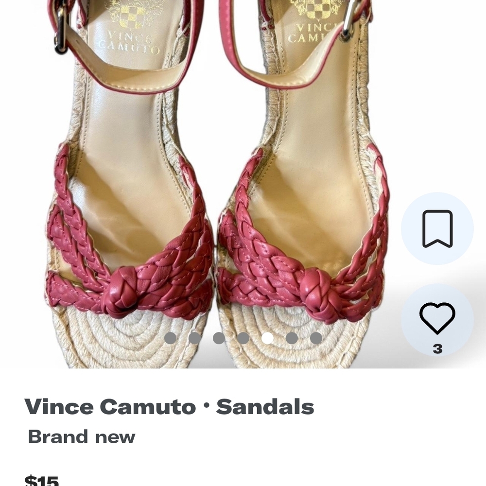 Vince Camuto Pink Braided Sandals